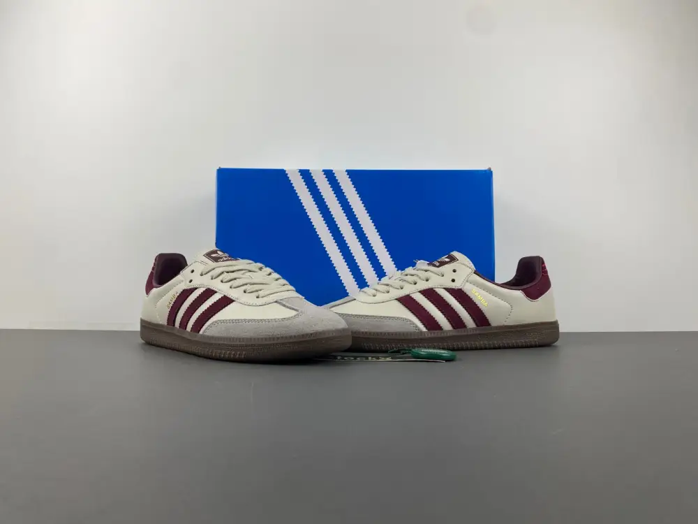 adidas Samba OG Putty Grey Maroon 