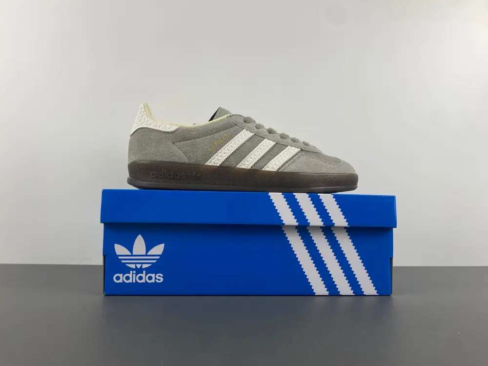 adidas Gazelle Indoor Dark Grey White 