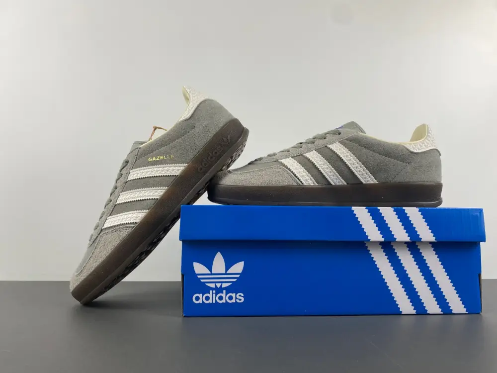 adidas Gazelle Indoor Dark Grey White 