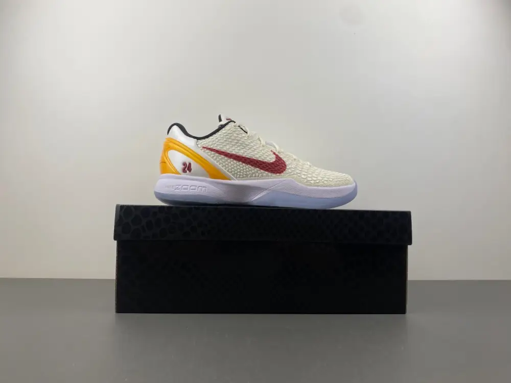 NIKE ZOOM KOBE 6 白红黄色 