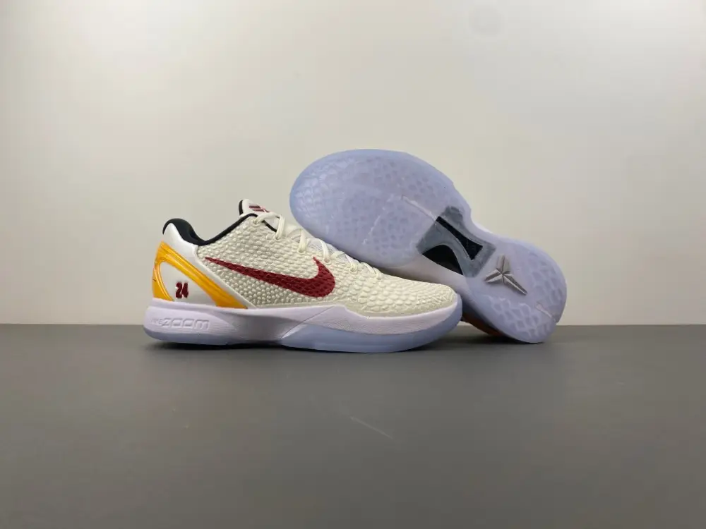 NIKE ZOOM KOBE 6 白红黄色 