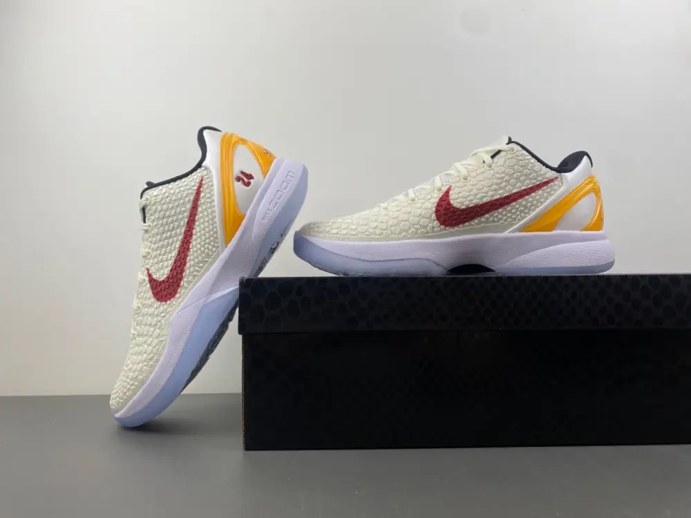 NIKE ZOOM KOBE 6 白红黄色 