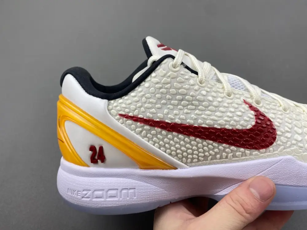 NIKE ZOOM KOBE 6 白红黄色 