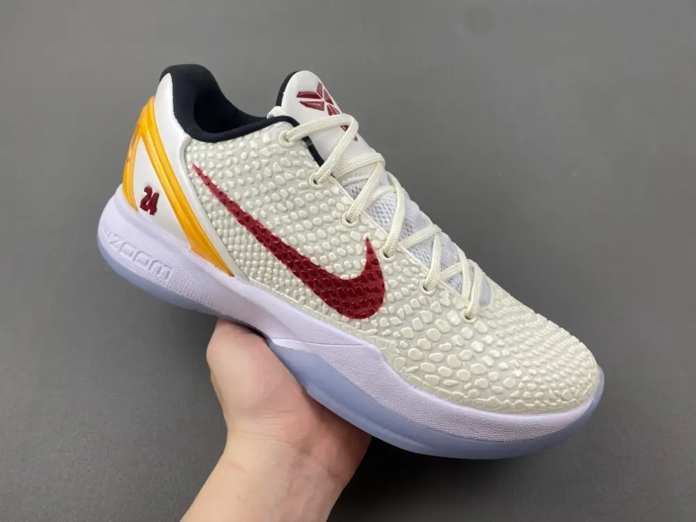 NIKE ZOOM KOBE 6 白红黄色 