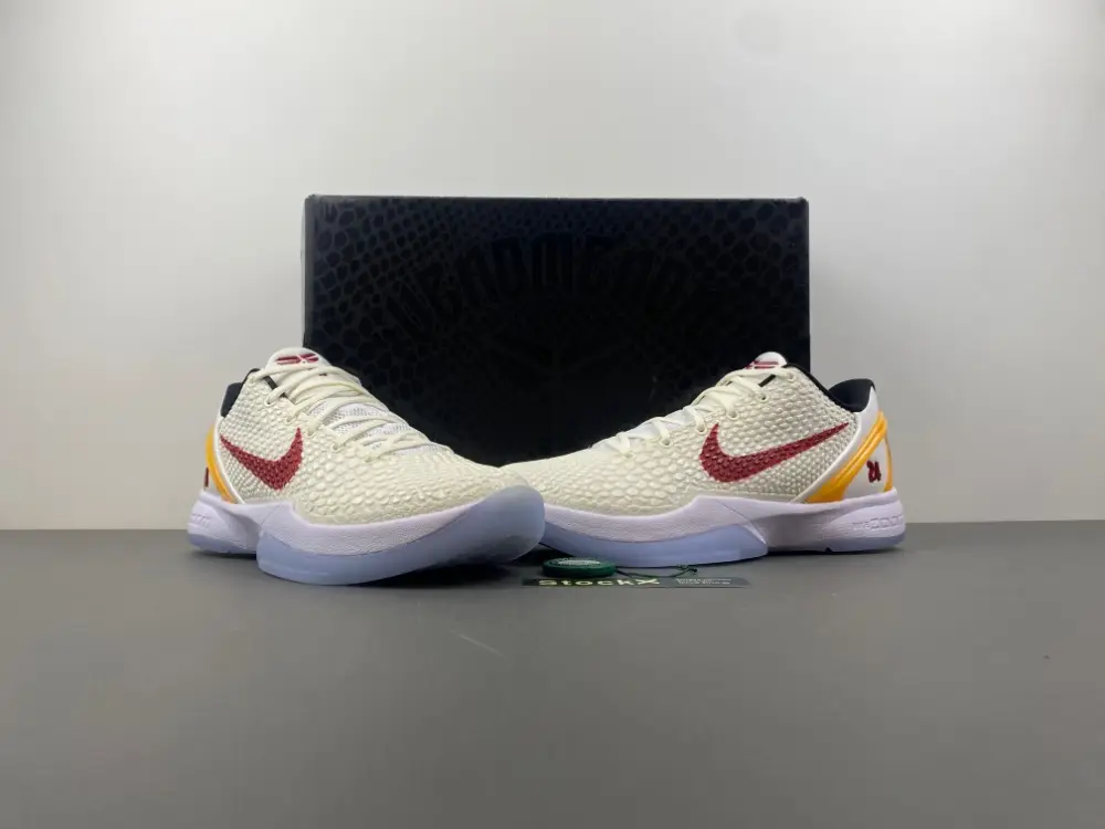 NIKE ZOOM KOBE 6 白红黄色 