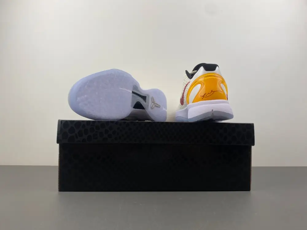 NIKE ZOOM KOBE 6 白红黄色 